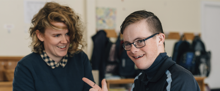 Picture of an adult and a young person