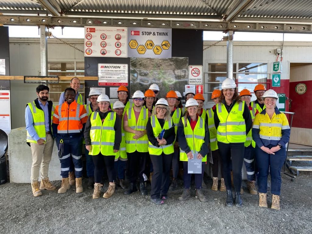 Cressy District High School and Campbell Town District High School, taking part in a site tour with Tasmanian Irrigation, with Hazell Bros Group also being on site to speak with students about work experience opportunities. (Students explored the infrastructure behind delivering reliable water to Tasmania’s farming regions).